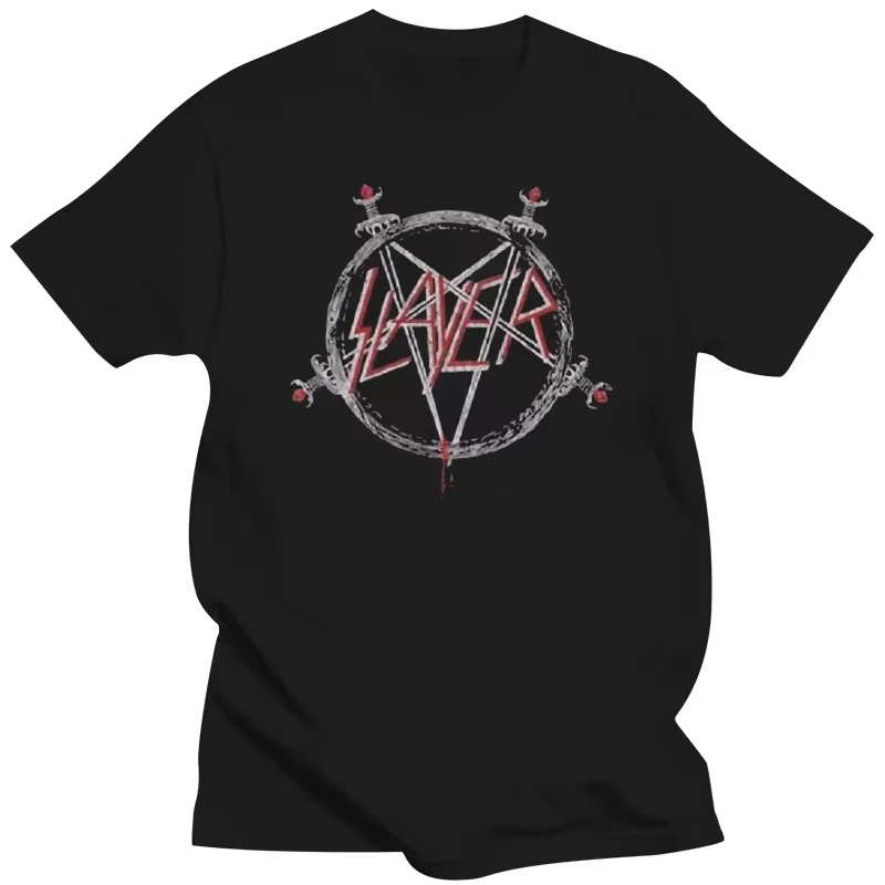 T-Shirt avec Logo Pentagramme Slayer, vêtements pour hommes, vêtements Anime, nouveaux hauts et t-sh