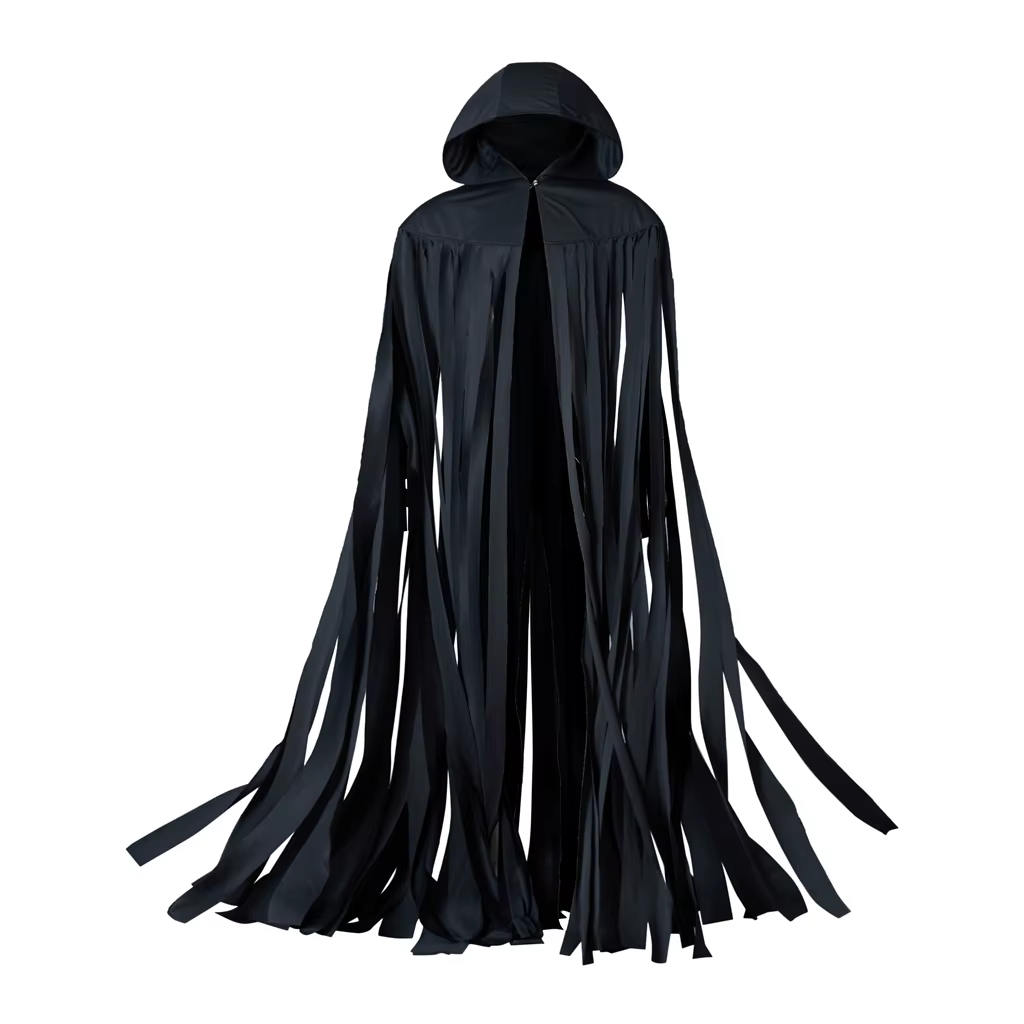 Costume de cosplay Mistborn à capuche noir pour adultes, hommes, femmes, unisexe, gothique, avec des