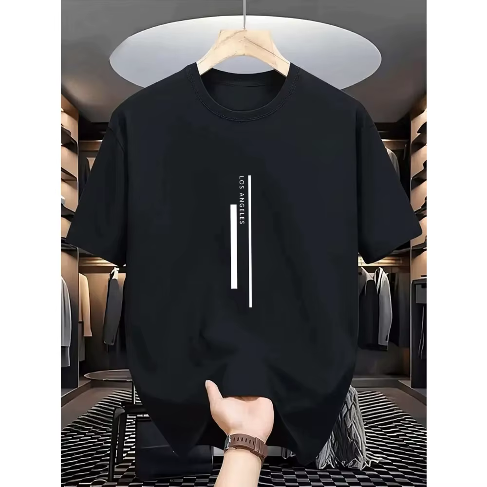 T-shirt de course à col rond pour hommes, haut fin avec imprimé Legend, séchage rapide, manches cour