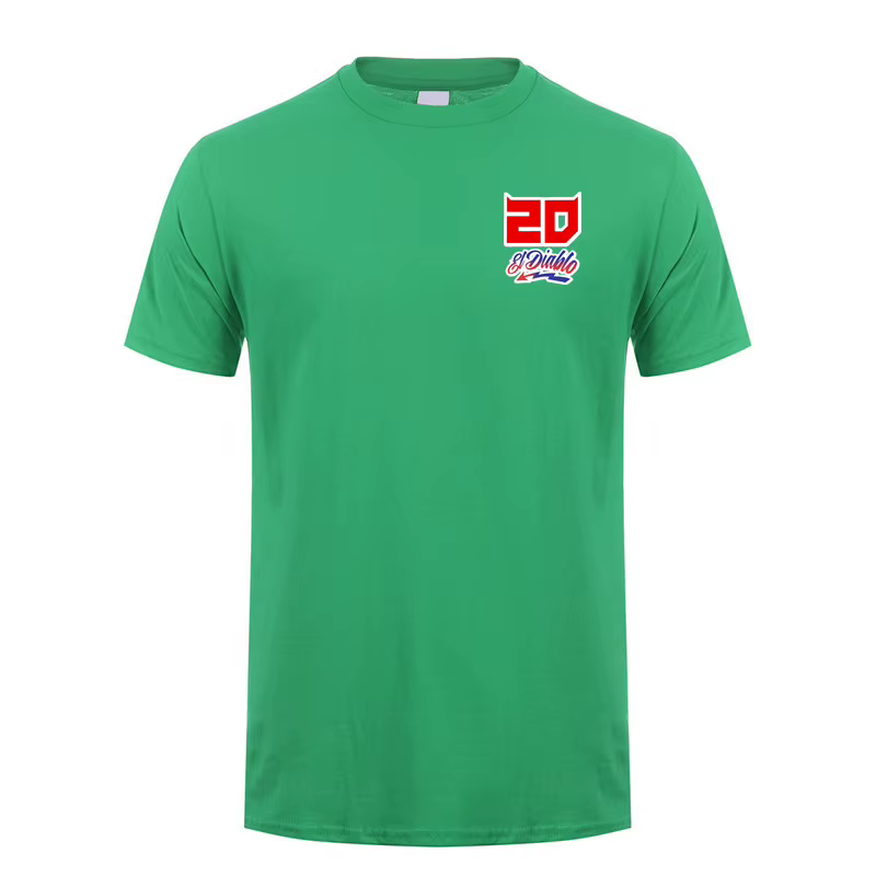 Fabio Quartararo 20 T Shirt Homme, Manches Courtes, Coton, Motocycliste, Course, Été, Nouveau