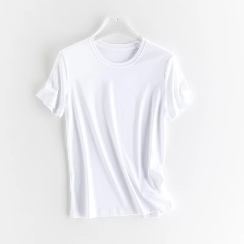 Haut de gamme nouveau 10% soie et coton mercerisé femmes T-shirt de luxe T-shirt à manches courtes s