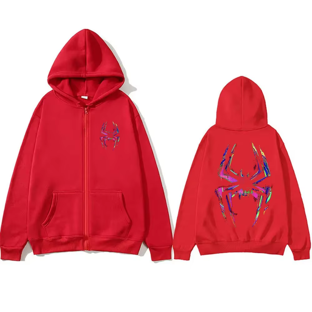 Sweat à capuche zippé imprimé araignée pour hommes, Rared Metro Boomin, reconnaissance et clérose an