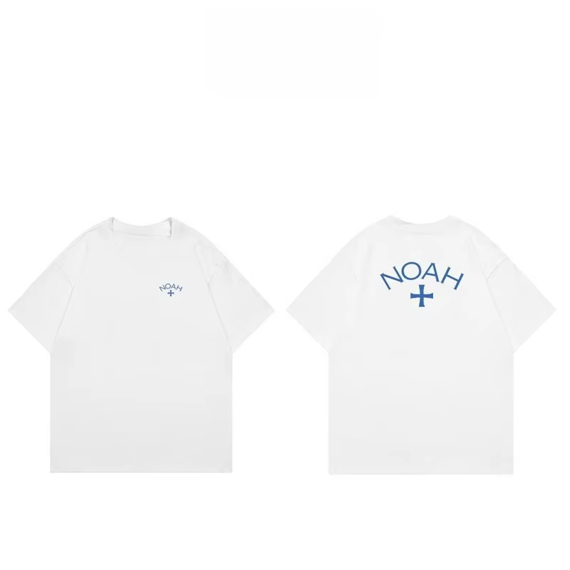 T-shirt graphique avec logo Noah Cross, en coton noir, à manches courtes, col rond, pour homme, stre