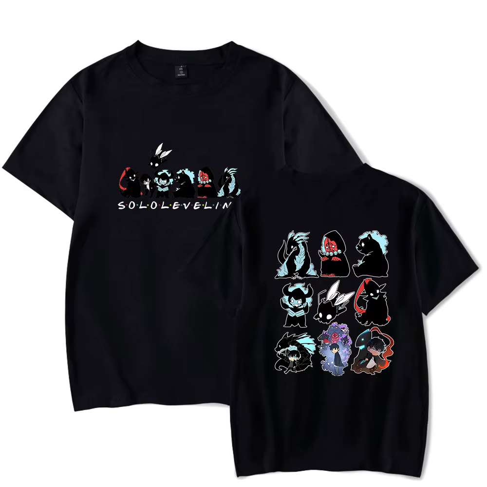 Solo nivellement T-shirt Merch T-shirts Cosplay femmes hommes mode décontracté col rond manches cour