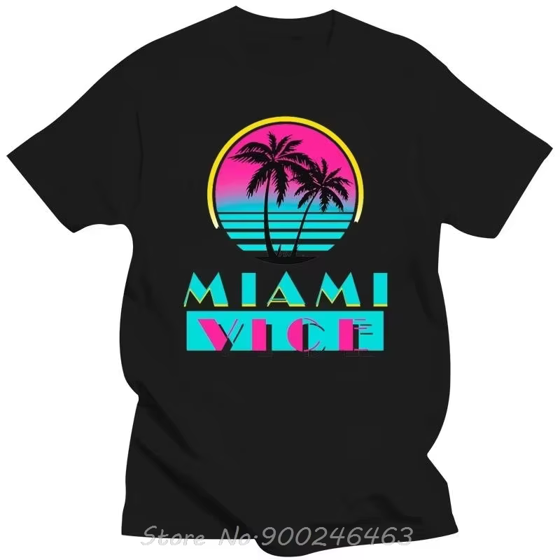 T-shirt unisexe Miami Vice, film culte amusant, cadeau cool pour les gamers, musique, style rétro, v