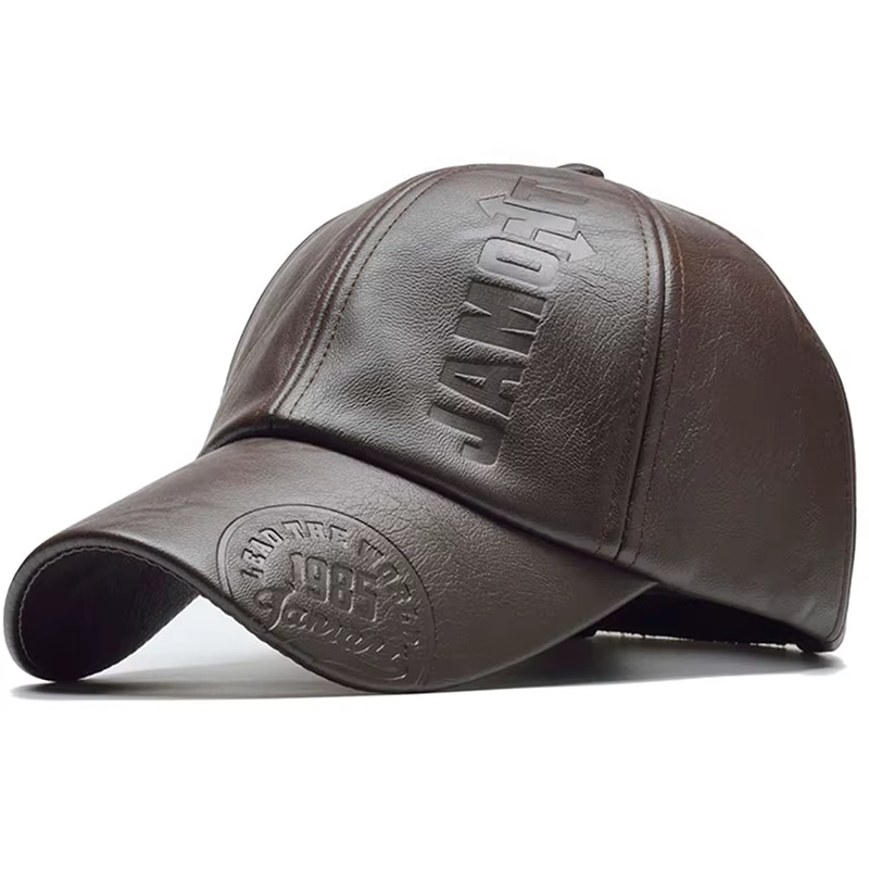 Hommes Vintage Casquette de Baseball réglable en cuir PU chapeau à rabat Para Hombre hommes casquett