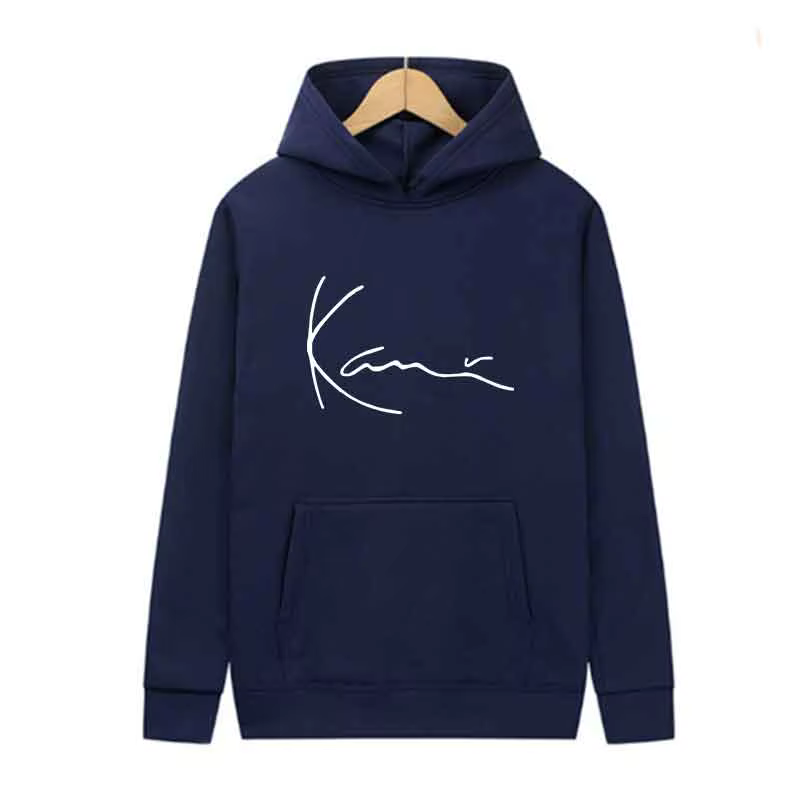 Hommes bleu blanc tendances de la mode sweat à capuche imprimé décontracté Streetwear sport Jogging 