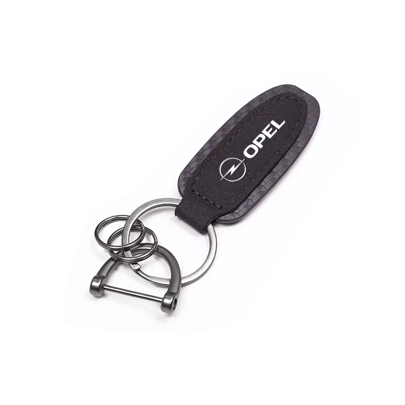 Porte-clés de style de voiture en daim, en Fiber de carbone, accessoires pour Opel Astra Grandland C