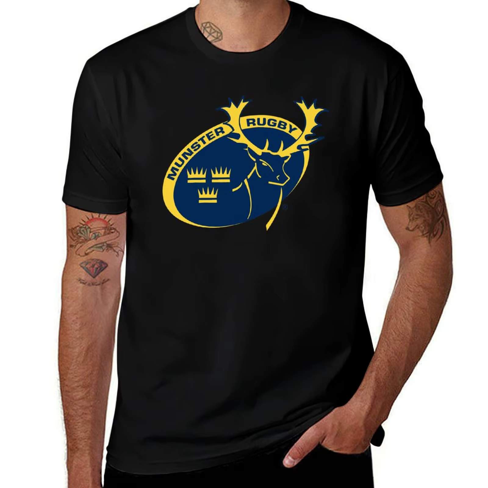 MUNSTER RUGBY TEAM FANS T-Shirt homme T-Shirt homme concepteur t-shirts pour homme coton drôle T-Shi