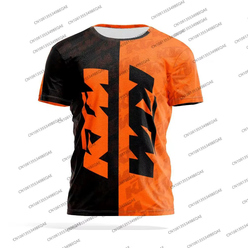 T-shirt de moto pour homme KTM, imprimé 3D, respirant, séchage rapide, décontracté, pour le motocros