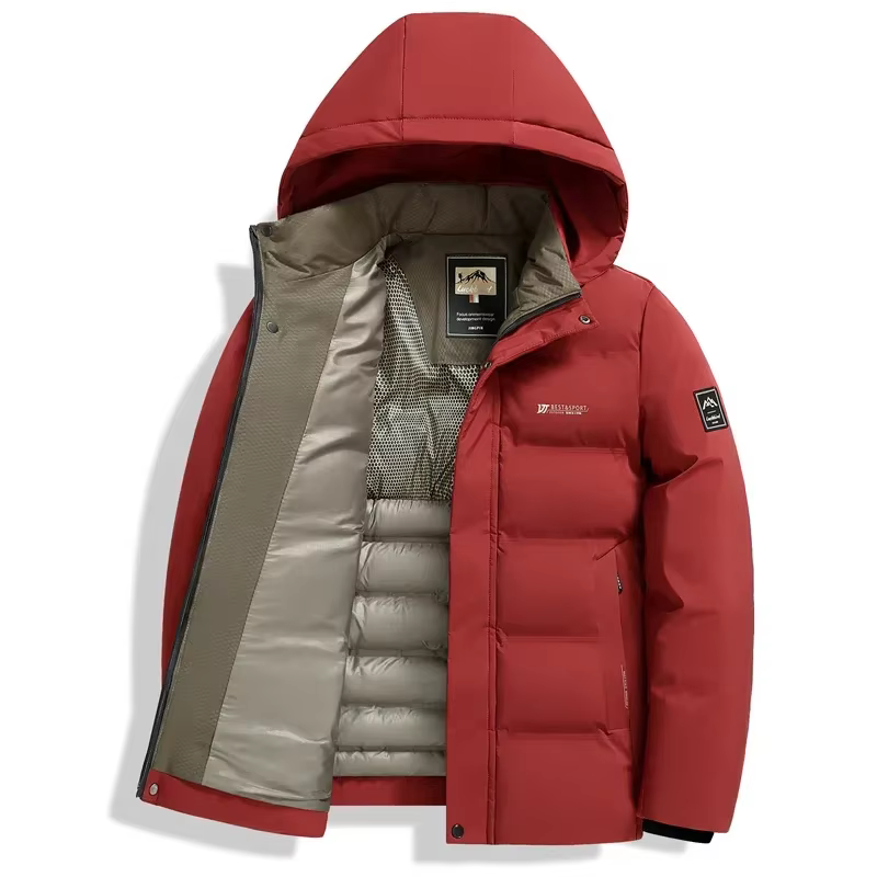 Parkas d'hiver chauds à capuche pour homme, vêtements d'extérieur longs, coupe-vent, nouvelle collec
