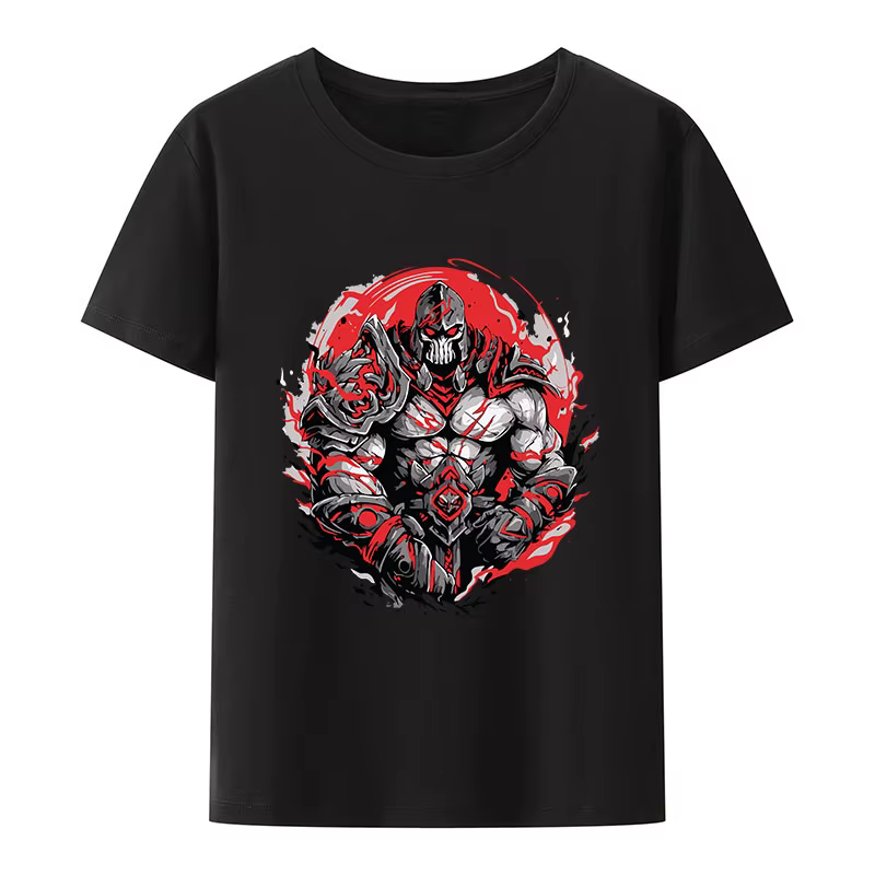 Guerrier nouveau et frais décontracté imprimé t-shirt caractère Camisetas hommes vêtements belle res