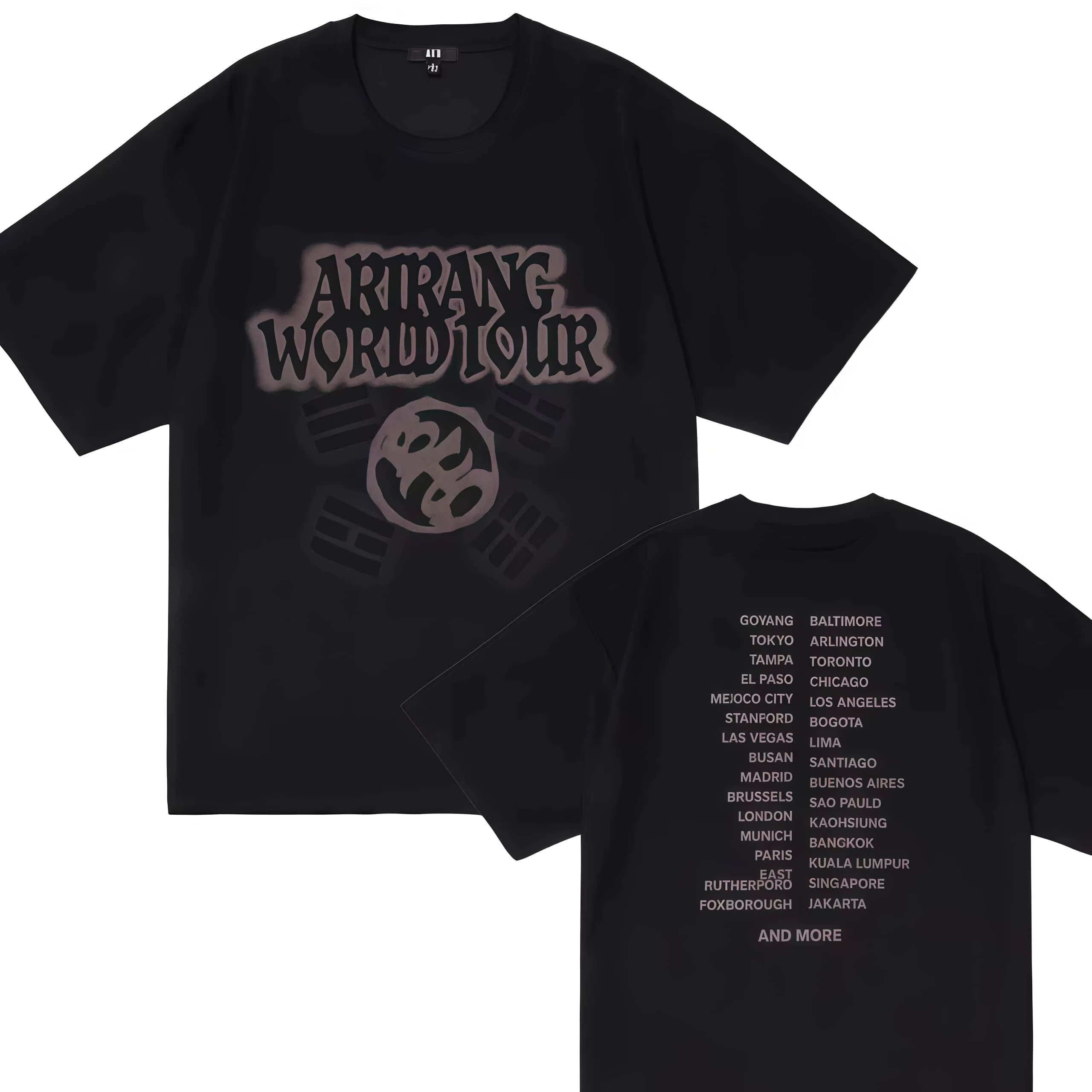 T-shirt unisexe en coton à motif imprimé 2026 BTS World Tour, style streetwear été pour hommes et fe
