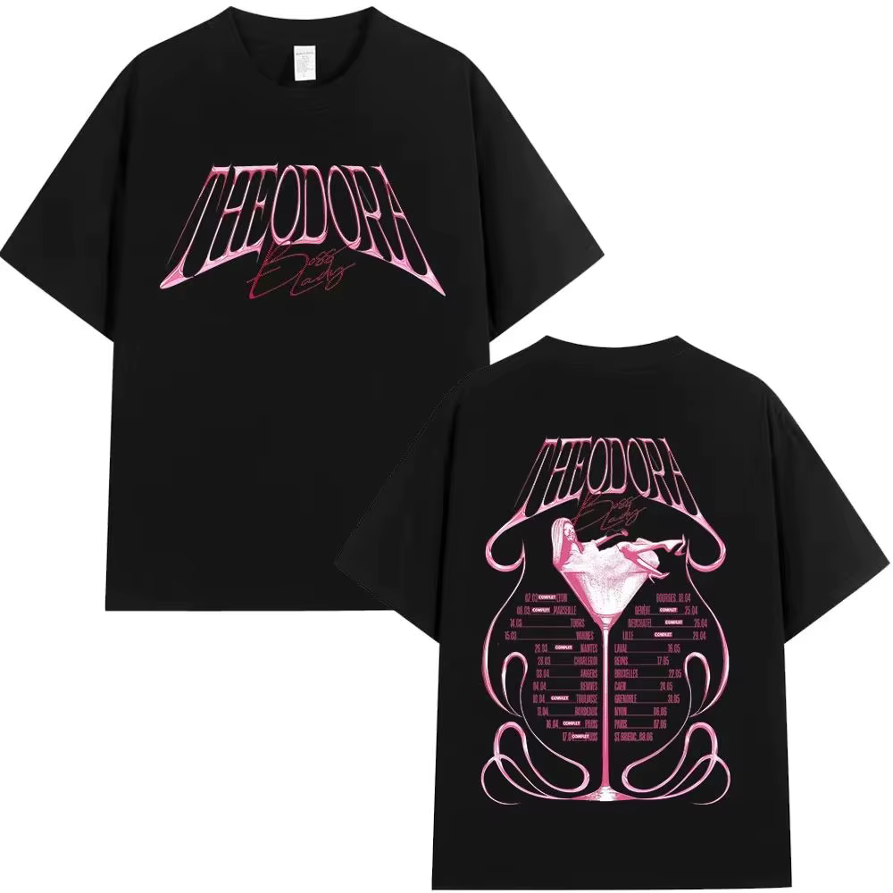 T-shirts Y2K Hip Hop pour femmes, style Rapper Theodora BOSS, pour la tournée d'album, cadeaux pour 