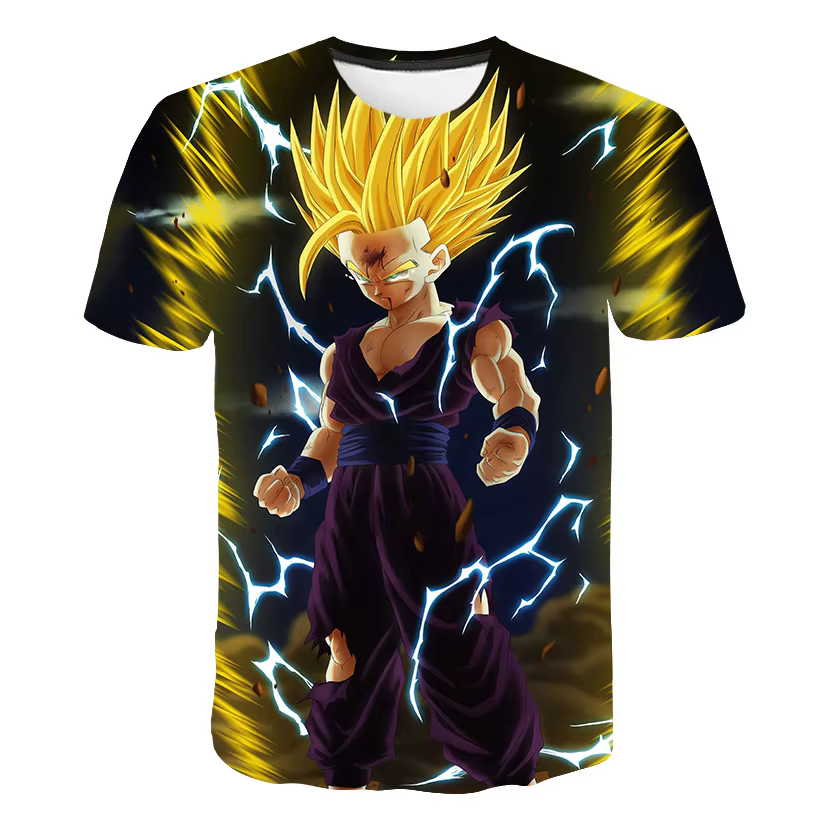 T-shirt Dragon Ball Z pour hommes, vêtements pour garçons, vêtements pour enfants, t-shirt à manches