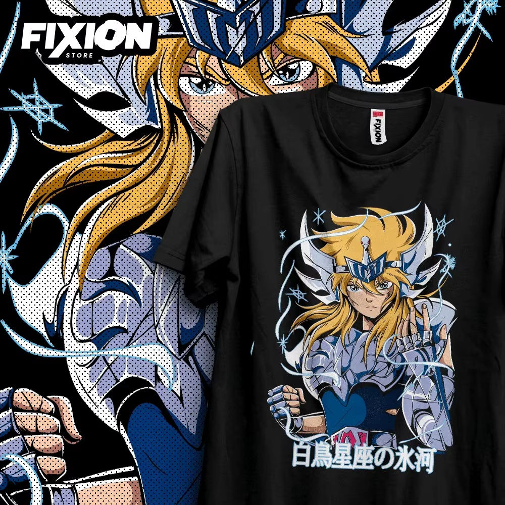 Saint Seiya – Hyoga – O Anime t-shirt Manga cadeau pour les amateurs d'anime toutes tailles coton