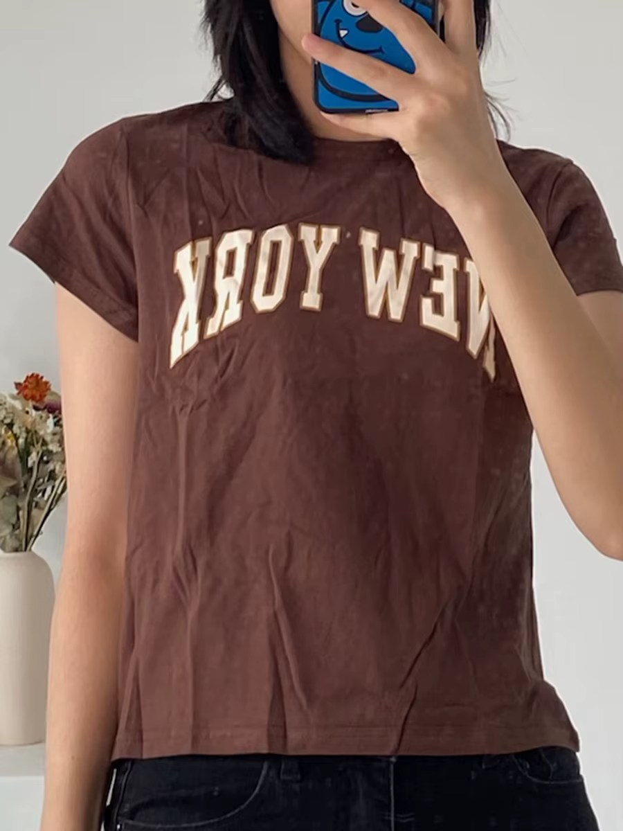 T-shirts graphiques pour femmes, style décontracté d'été, style preppy, col rond, manches courtes, c