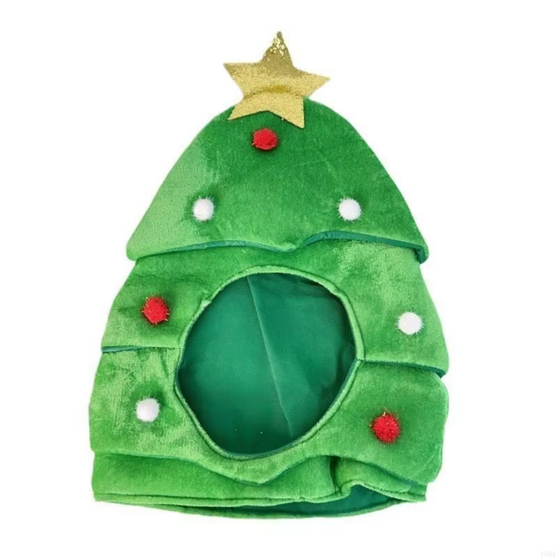 Chapeau d'arbre noël avec étoile, pour fête Festival noël, couvre-chef du nouvel an, accessoire Cost