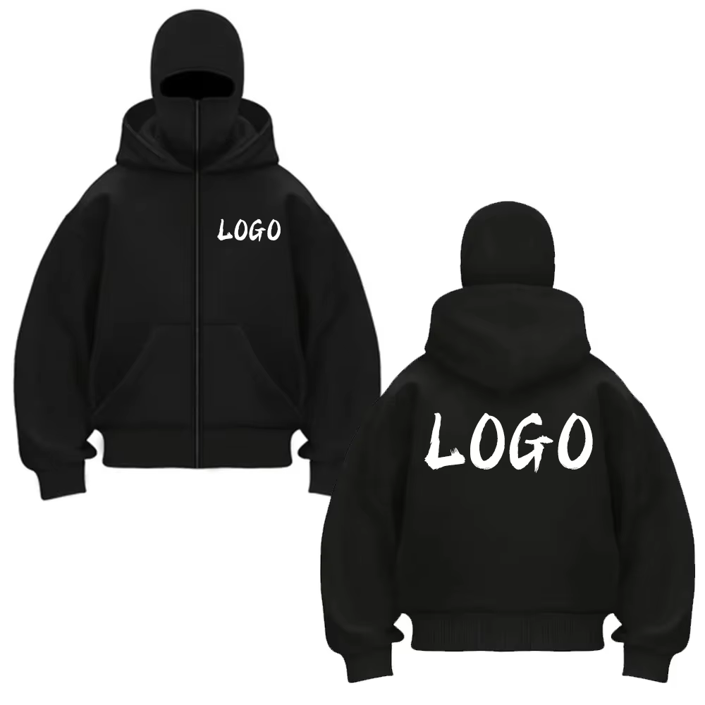 Sweat à capuche Double couche unisexe, personnalisé avec votre Logo, mode automne Y2K, surdimensionn