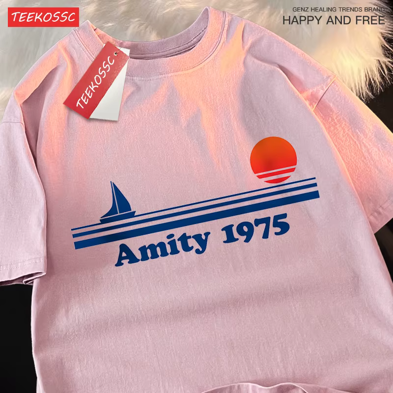 Amity-T-shirt respirant pour homme, t-shirt décontracté, t-shirt en coton, t-shirt de marque, le voi