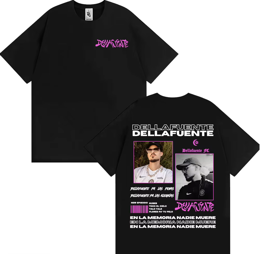 T-shirts graphiques Rapper Dellafuente Tour pour hommes et femmes, style vintage, mode Hip Hop, stre