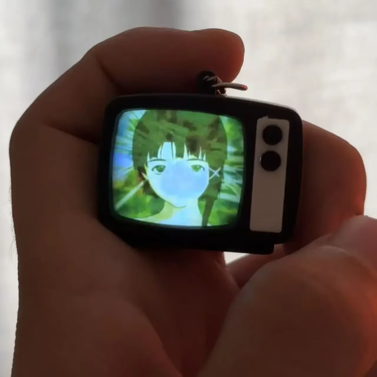 Mini porte-clés TV, anneau, accessoire, pendentif de sac, bijoux Anime, cadeau pour fan de Cosplay