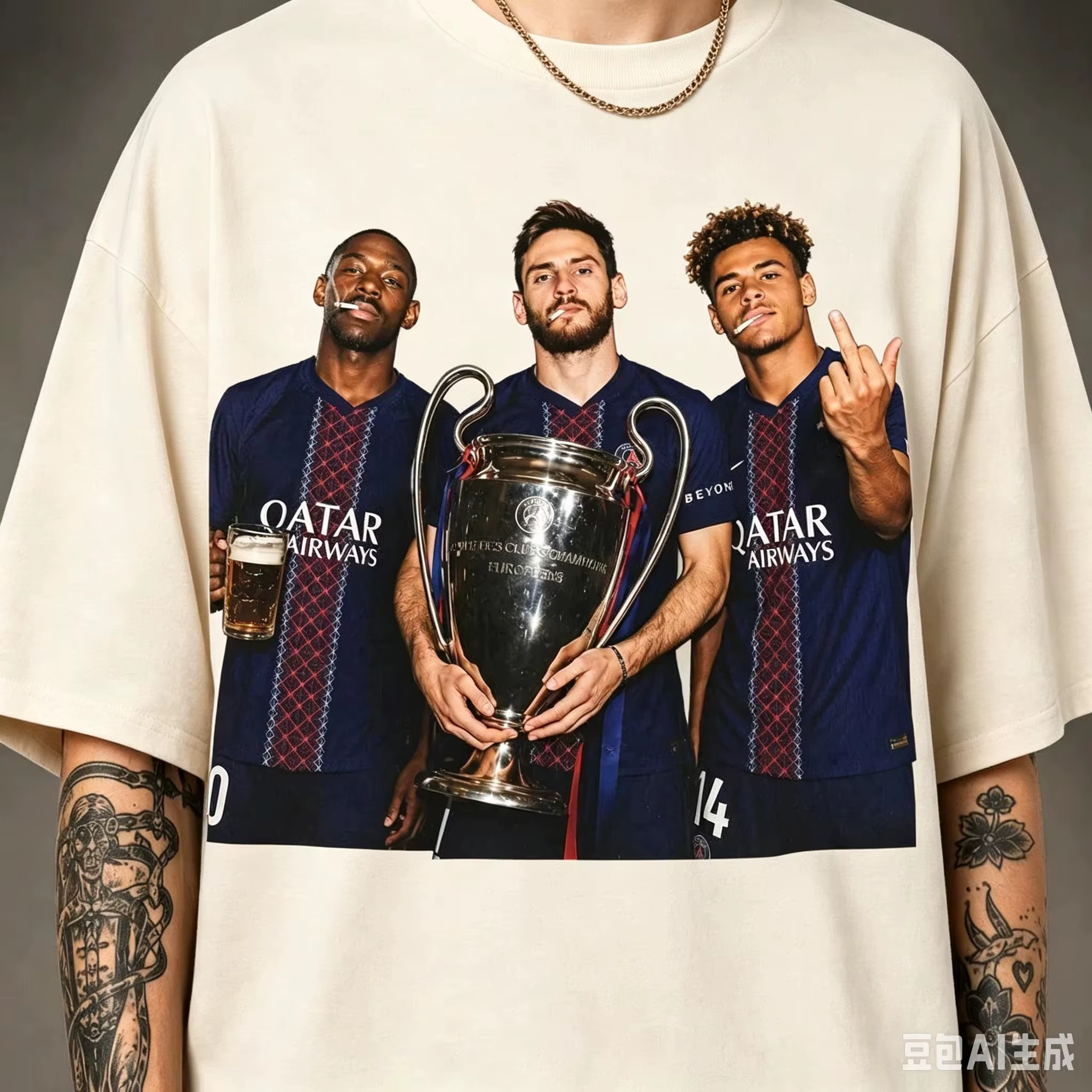 Maillot de football Paris Saint-Germain 2026 Champions pour hommes et femmes, T-shirt d'été en coton
