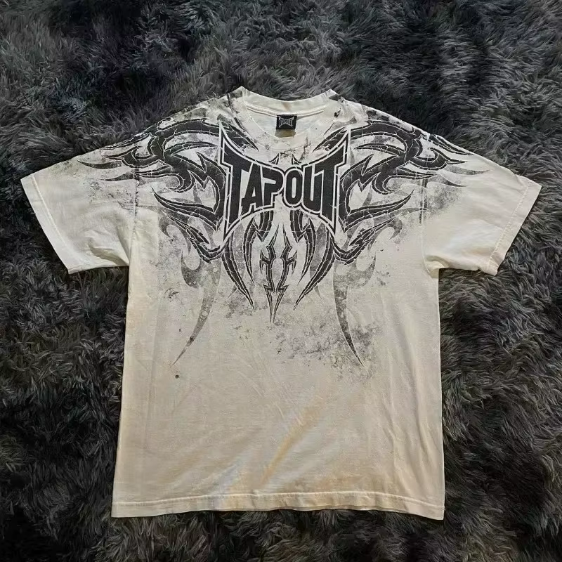 Tapout nouveaux hommes vêtements haute rue Hip Hop à manches courtes t-shirt Couple rue marque ample
