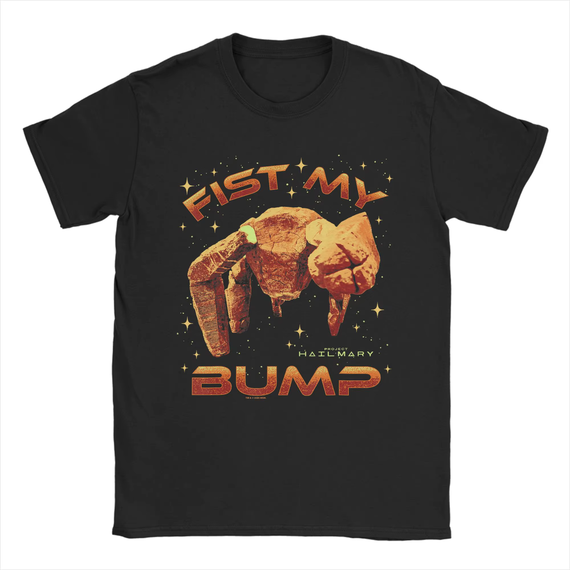 T-shirt en coton à manches courtes, Streetwear, avec affiche de Project Hail Mary Fist My Bump Rocky