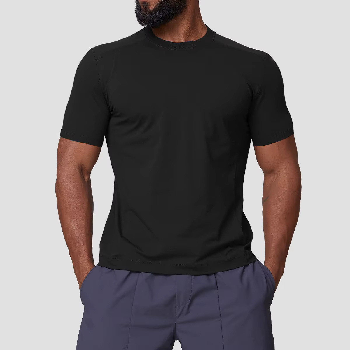 T-shirt de fitness extensible pour hommes, vêtements de sport d'été à séchage rapide, vêtements de g