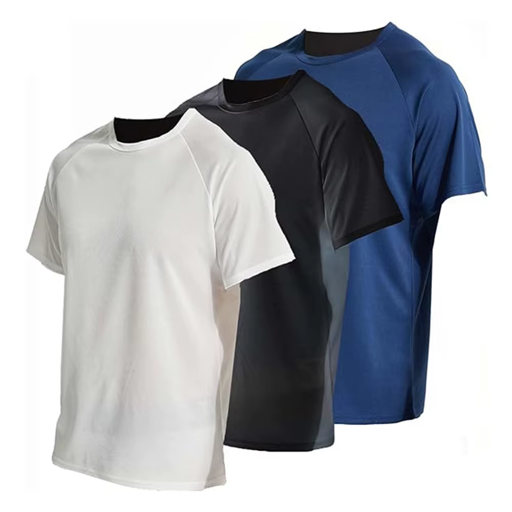 Chemise de compression à manches courtes pour hommes, chemises athlétiques, séchage rapide, course à
