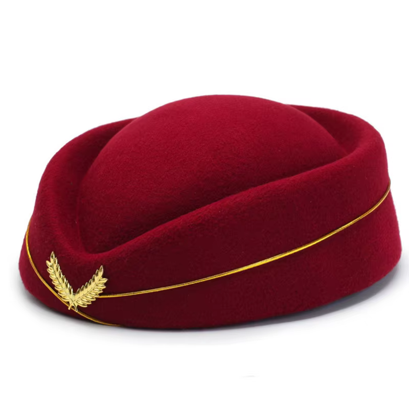 Chapeau d'hôtesse de l'air pour femmes, chapeau d'agent de bord, casquette d'hôtesse pour Costume Co