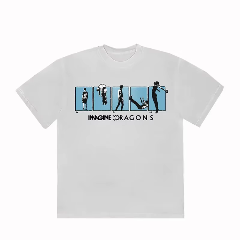 T-shirt classique du groupe Imagine Dragons, musique rock, pour hommes et femmes, décontracté, à man