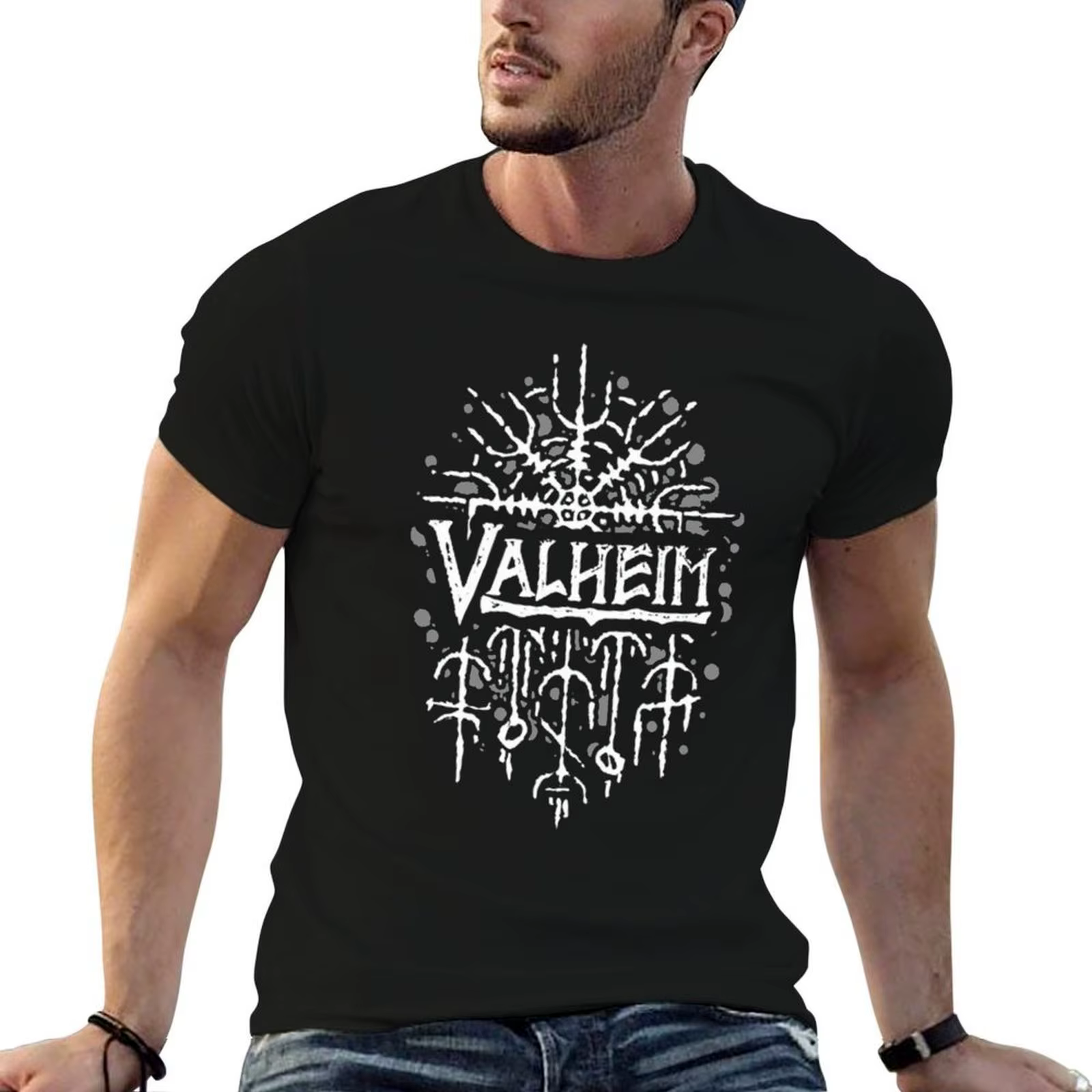 Valheim T-Shirt t-shirts drôles coton homme T-Shirt concepteur T-Shirt