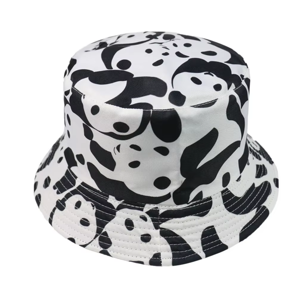 Chapeau seau Double face, casquette de pêcheur de dessin animé Panda géant mignon pour hommes et fem