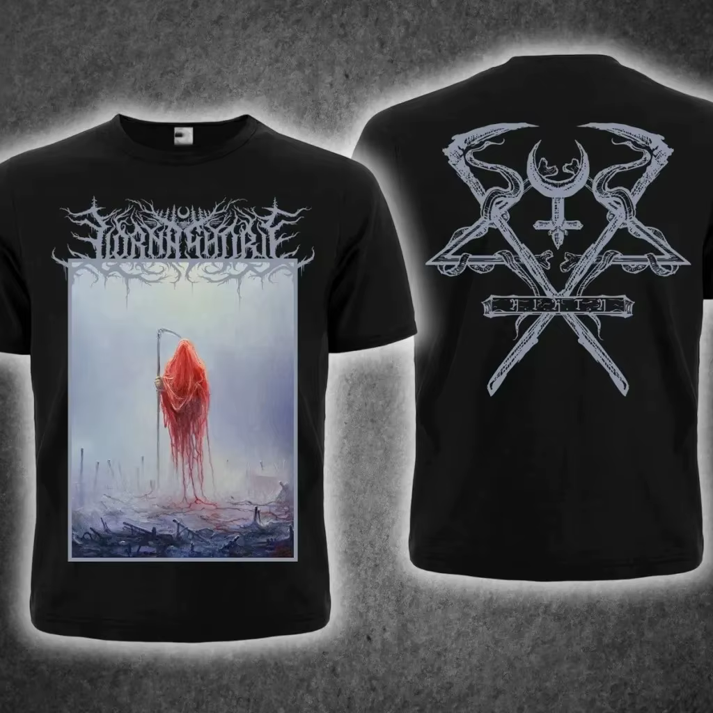 T-shirt imprimé Lorna Shore Heavy Metal Band, style punk hip hop gothique, streetwear rétro unisexe,