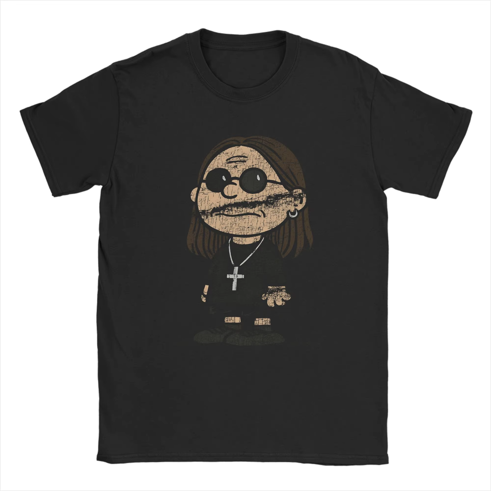 Hommes T-Shirt Ozzy Osbourne et Charlie Brown inspiré nouveauté coton T-Shirt à manches courtes t-sh