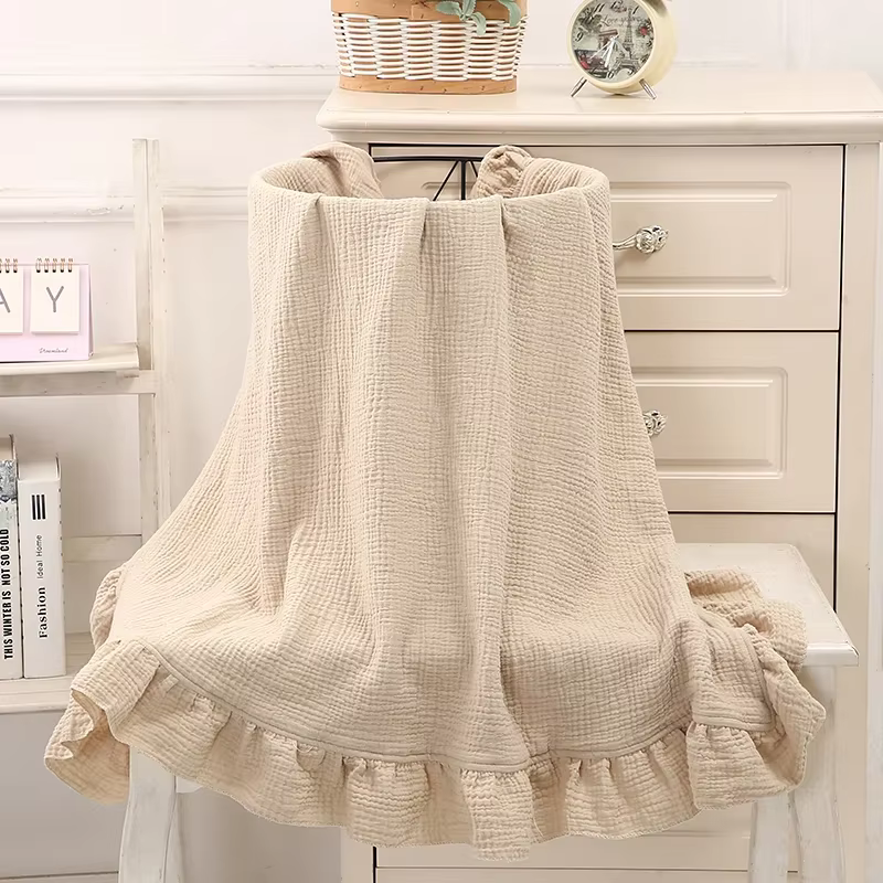 Couvertures en coton biologique pour bébé, emmaillotage en mousseline pour nouveau-né, couverture en