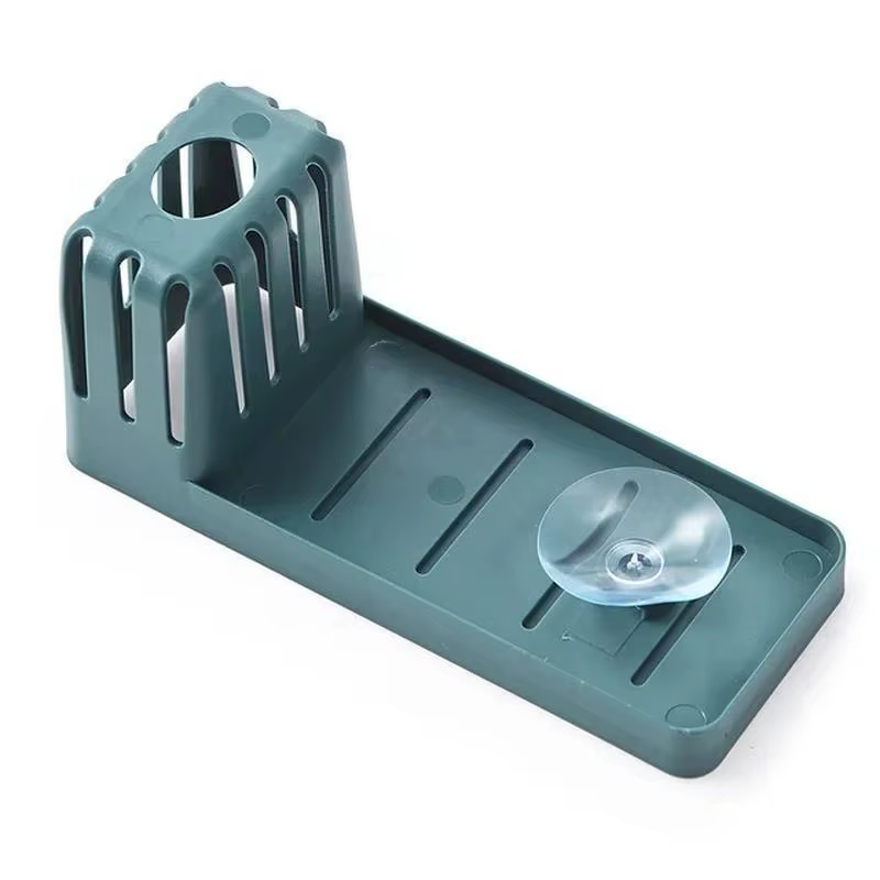 Accessoires pratiques de cuisine, étagère d'évier, ventouse, égouttoir éponge, supports de rangement