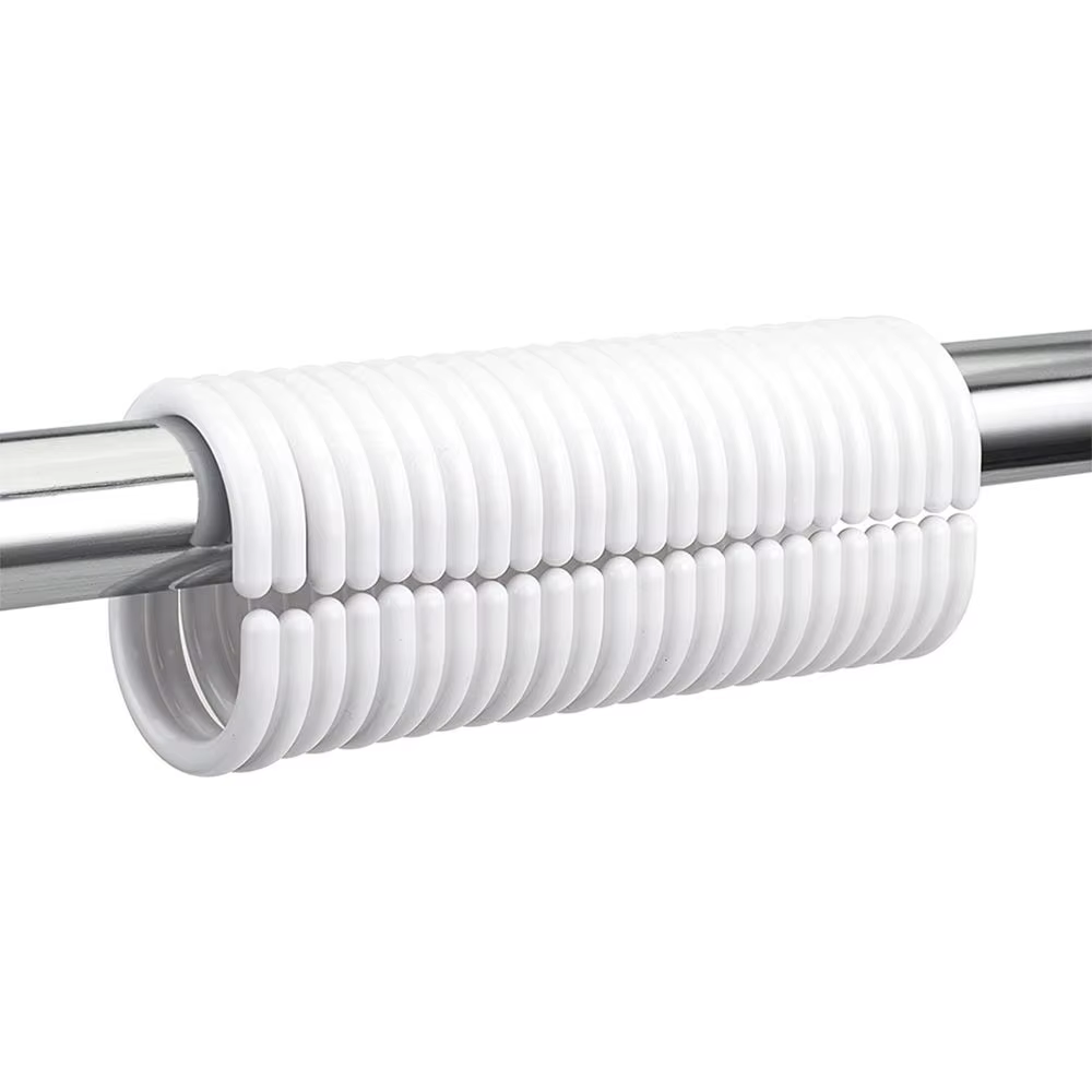 Accessoires de salle de bain en plastique flexible pour salon et salle de bain : anneaux de rideau s