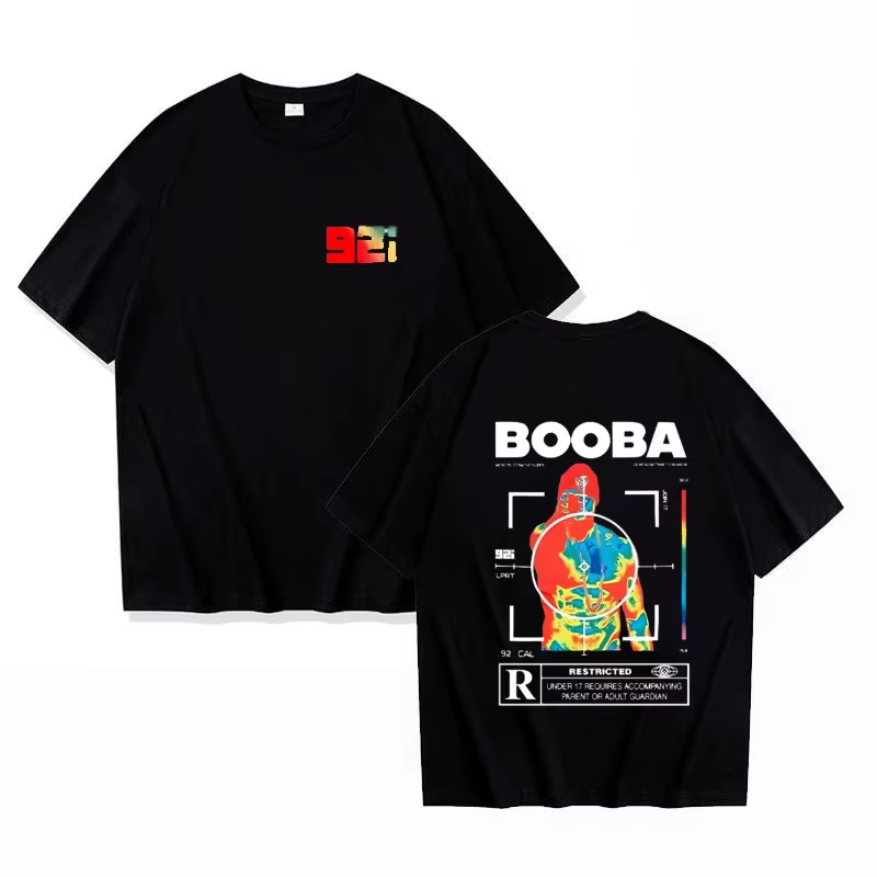 Nouveaux T-shirts B2O 2026 pour hommes, T-shirt à manches courtes imprimé BOOBA, T-shirt décontracté