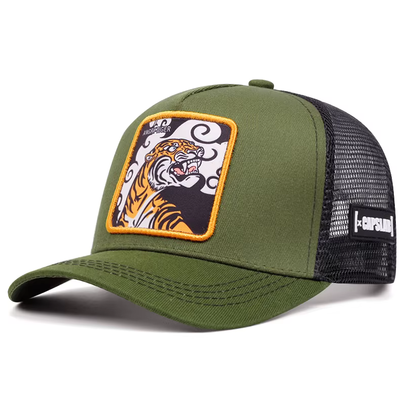 Casquette de baseball de dessin animé tigre, haute qualité, pour femmes et hommes, Hip hop, en maill