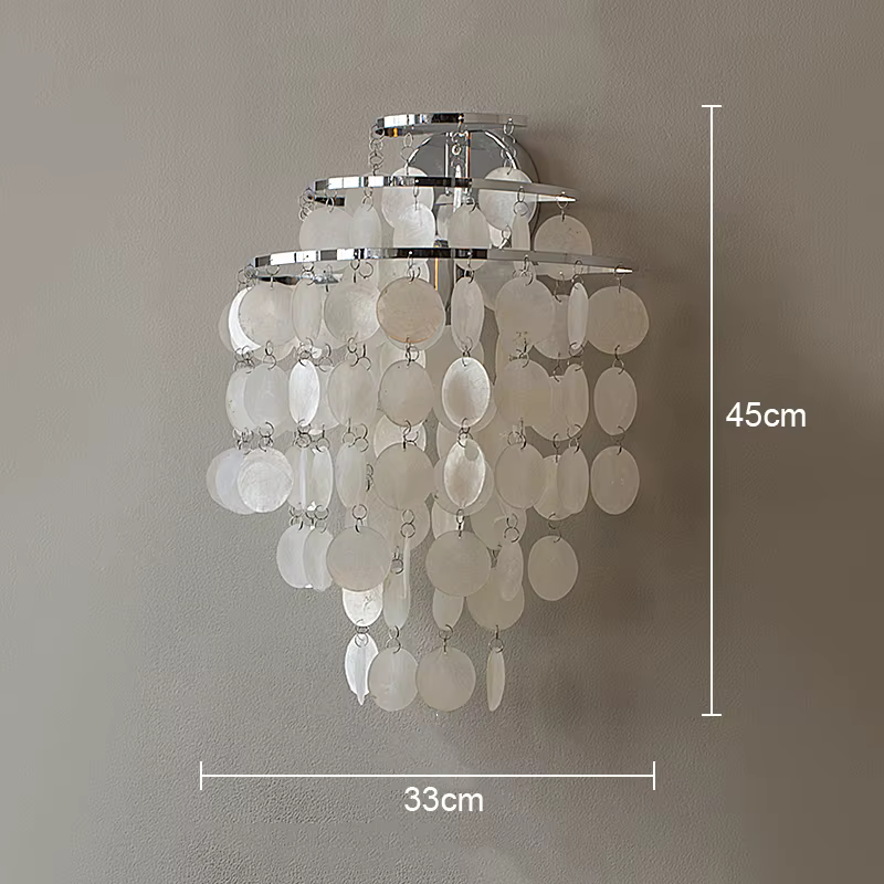 Lustre de salon français, luminaire suspendu rétro en forme de coquille, lampe suspendue moderne min