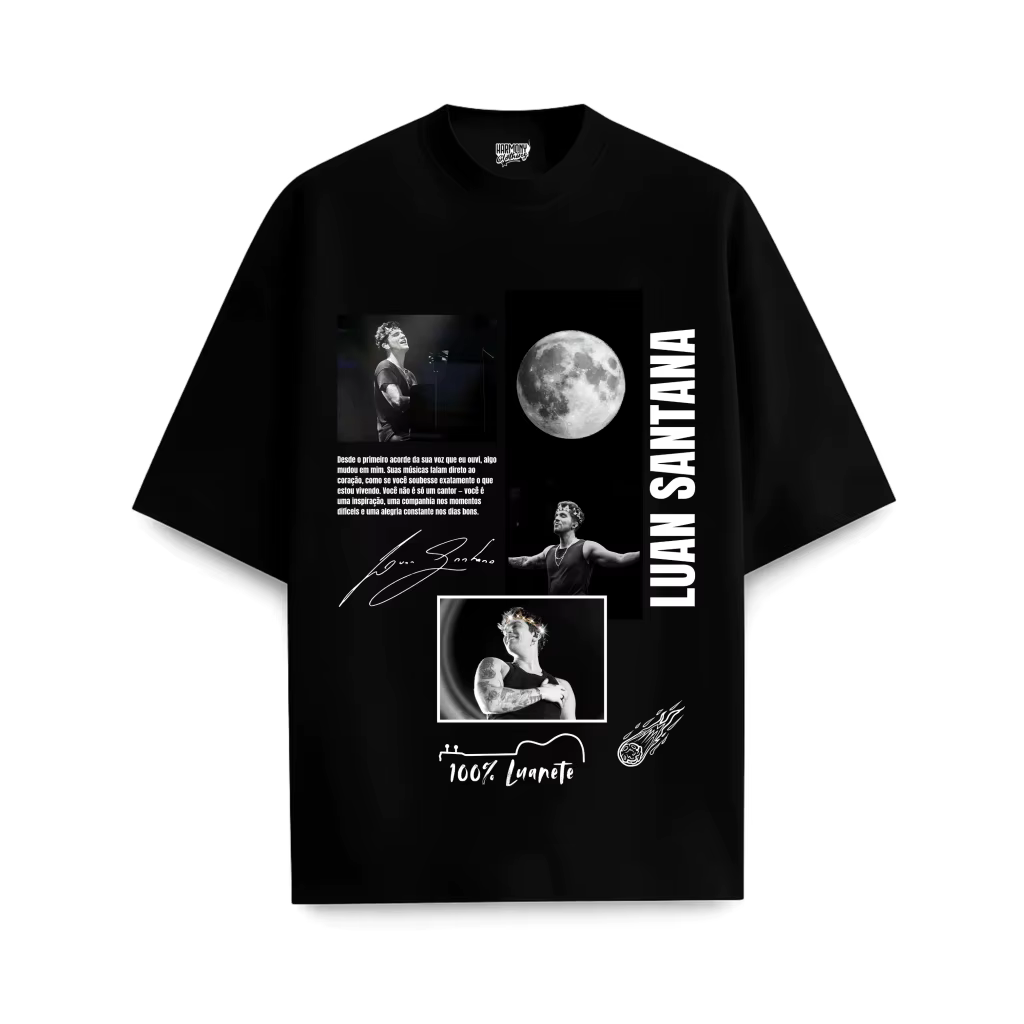 LUAN SANTANA T-shirt graphique hommes femmes surdimensionné Y2k T-shirt rue Hip Hop rappeur chanteur