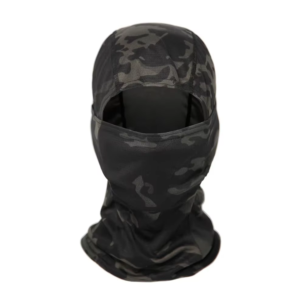Cagoule tactique élastique respirante en maille, masque intégral anti-vent et anti-UV pour hommes et