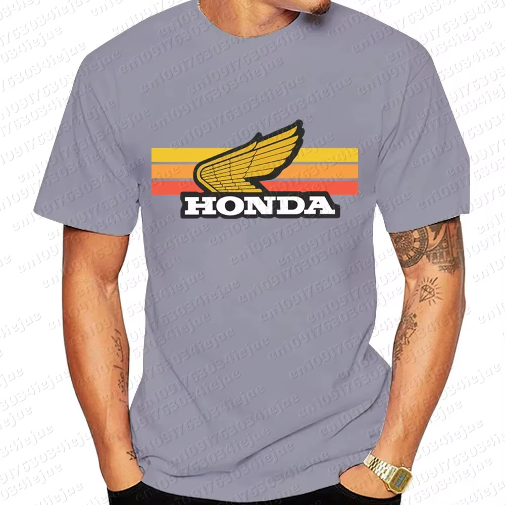 T-shirt rétro Honda Sunset pour homme, T-shirt d'été à manches courtes pour femme, nouvelle mode 202