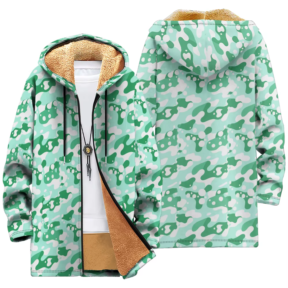 Vestes à capuche doublées de polaire de Camouflage confortables d'hiver manteaux de Style tactique c