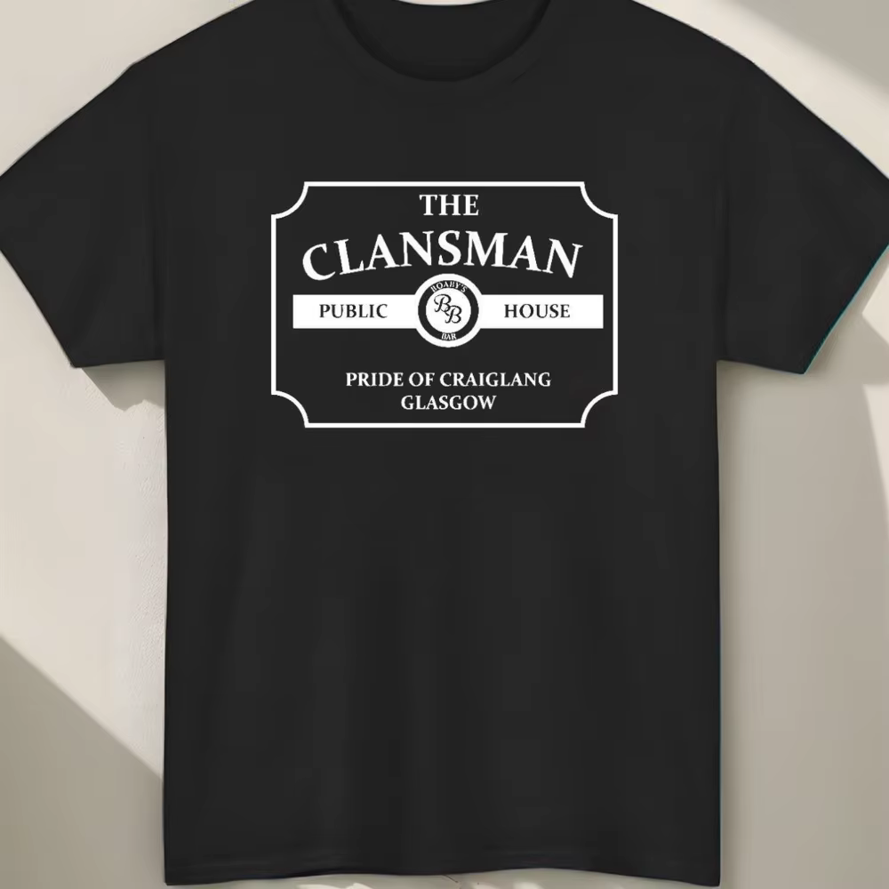T-shirt pour hommes Still Game Clansman Pub T-shirt graphique inspiré de l'émission de télévision éc