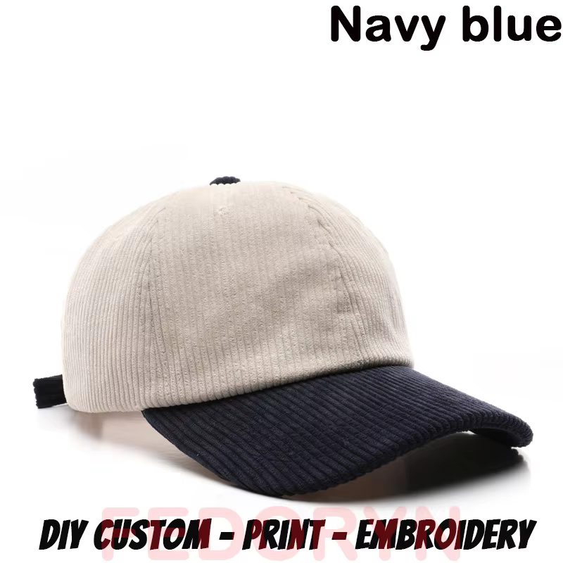 Fedoryn – casquette de Baseball personnalisée pour hommes et femmes, chapeau brodé en velours côtelé