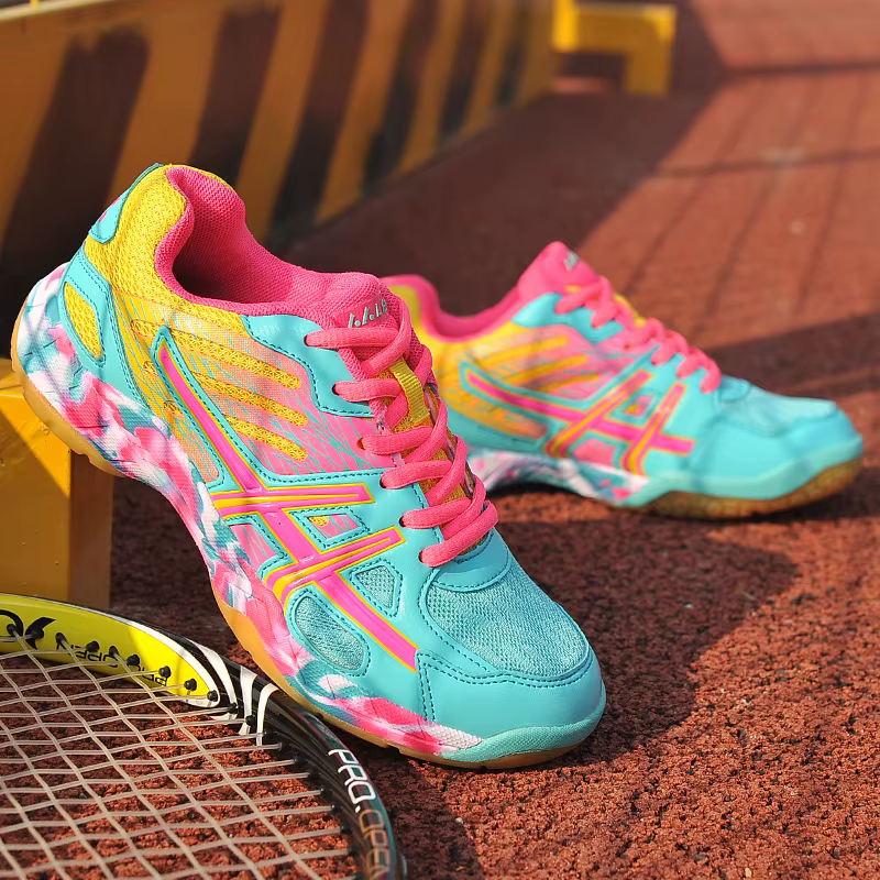Baskets de Badminton pour hommes et femmes, chaussures légères noires, respirantes, pour Sports de p